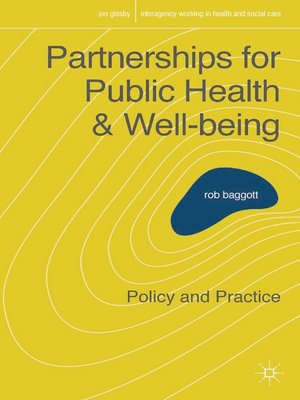 cover image of Partnerships for Public Health and Well-being